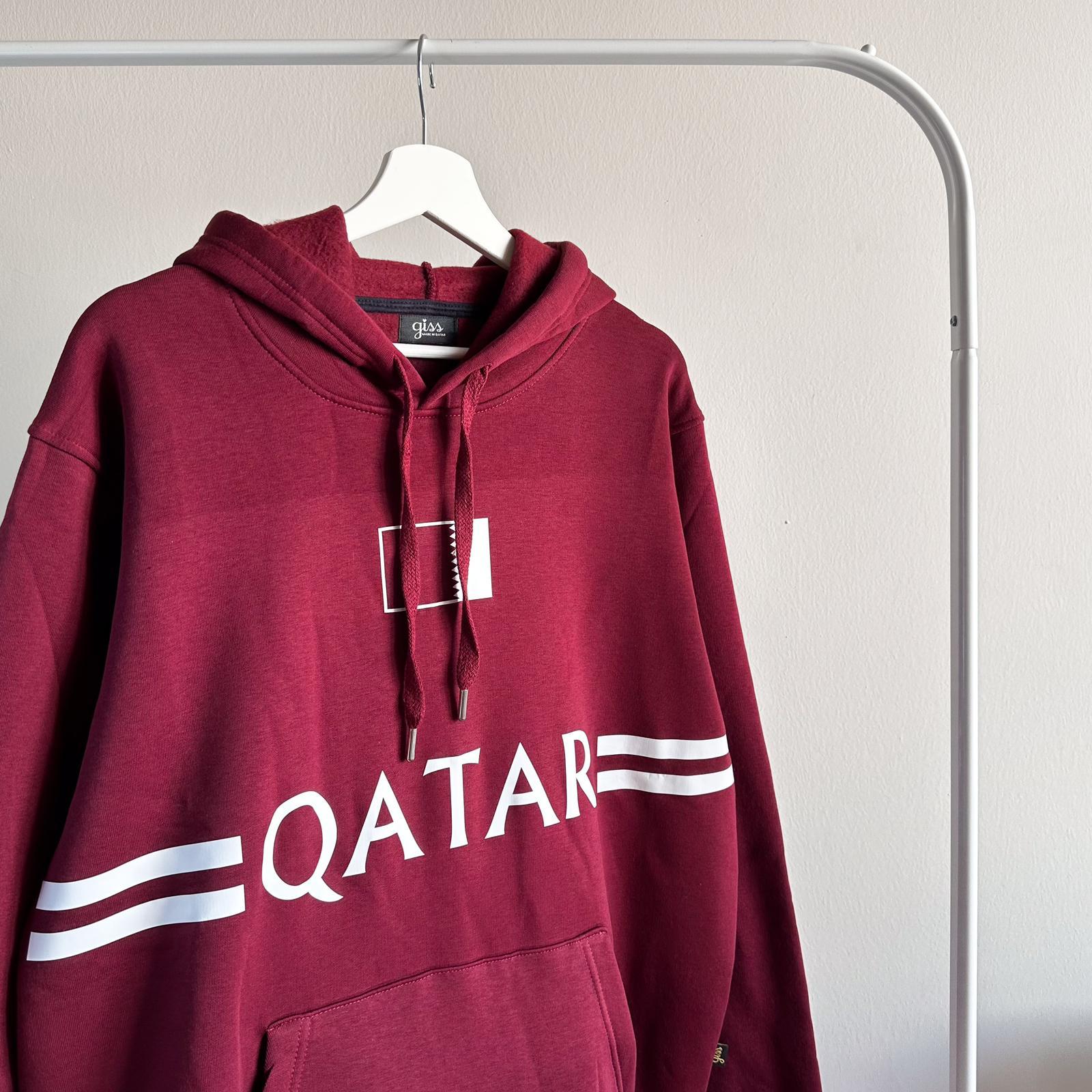 Qatar hoodie maroon